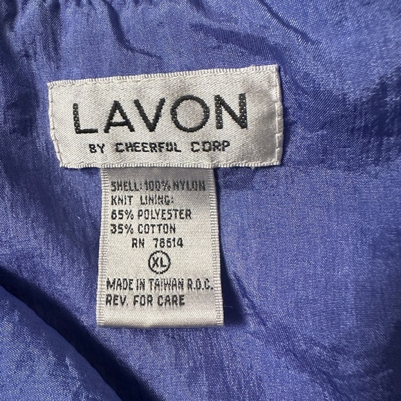 Lavon by Cheeful Corp Pastel Windbreaker Pullover XL Fly Girl VINTAGE RETRO 80"s - Picture 3 of 3